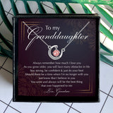 ALWAYS REMEMBER HOW MUCH I LOVE YOU - CRYSTAL CLAVICLE NECKLACE FOR GRANDDAUGHTER