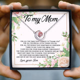 DAY BY DAY YOU JUST MEAN MORE TO ME - CRYSTAL CLAVICLE NECKLACE FOR MOM