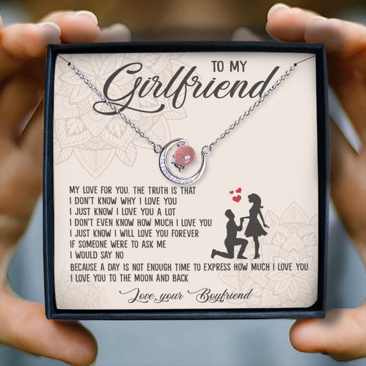 I LOVE YOU A LOT - CRYSTAL CLAVICLE NECKLACE FOR GIRLFRIEND