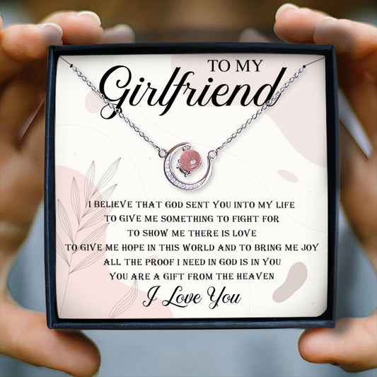 YOU ARE A GIFT FROM THE HEAVEN - CRYSTAL CLAVICLE NECKLACE FOR GIRLFRIEND