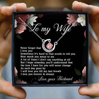 LOVE YOU FOREVER - CRYSTAL CLAVICLE NECKLACE FOR WIFE