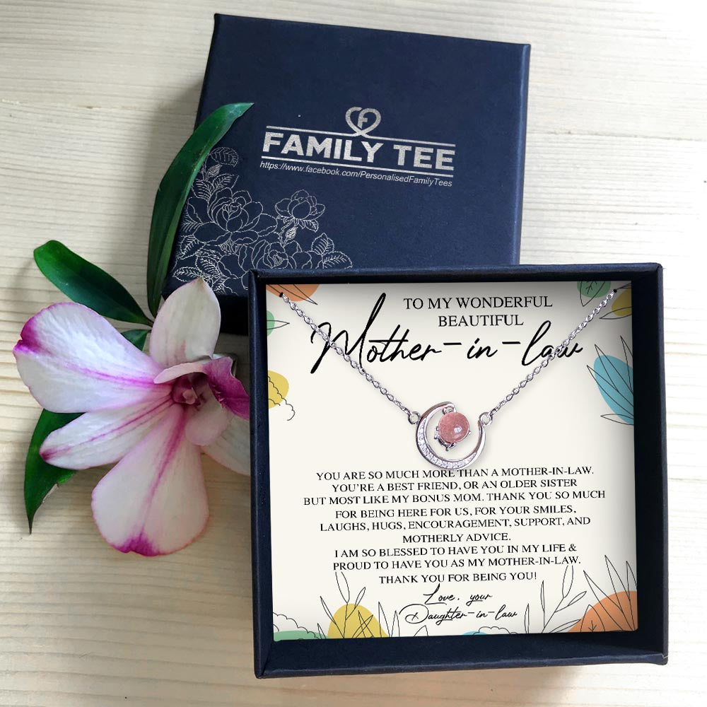 I AM SO BLESSED TO HAVE YOU IN MY LIFE - CRYSTAL CLAVICLE NECKLACE FOR MOTHER-IN-LAW