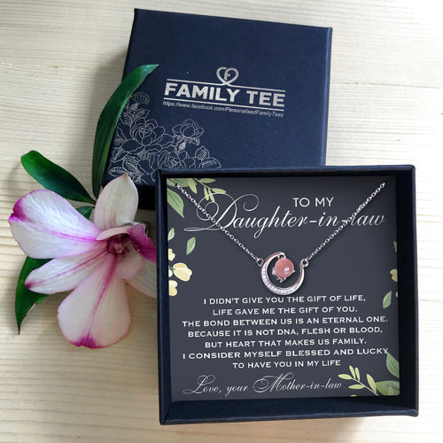 LIFE GAVE ME ME THE GIFT OF YOU - CRYSTAL CLAVICLE NECKLACE FOR DAUGHTER-IN-LAW