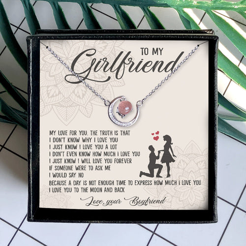 I LOVE YOU A LOT - CRYSTAL CLAVICLE NECKLACE FOR GIRLFRIEND