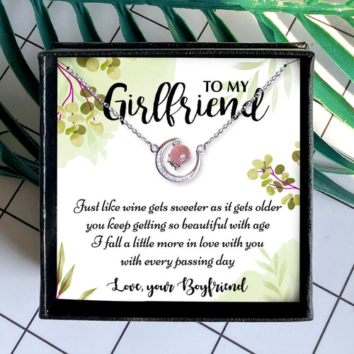 I FALL A LITTLE MORE IN LOVE - CRYSTAL CLAVICLE NECKLACE FOR GIRLFRIEND