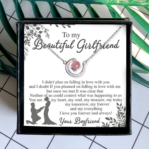 I LOVE YOU FOREVER AND ALWAYS - CRYSTAL CLAVICLE NECKLACE FOR  BEAUTIFUL GIRLFRIEND