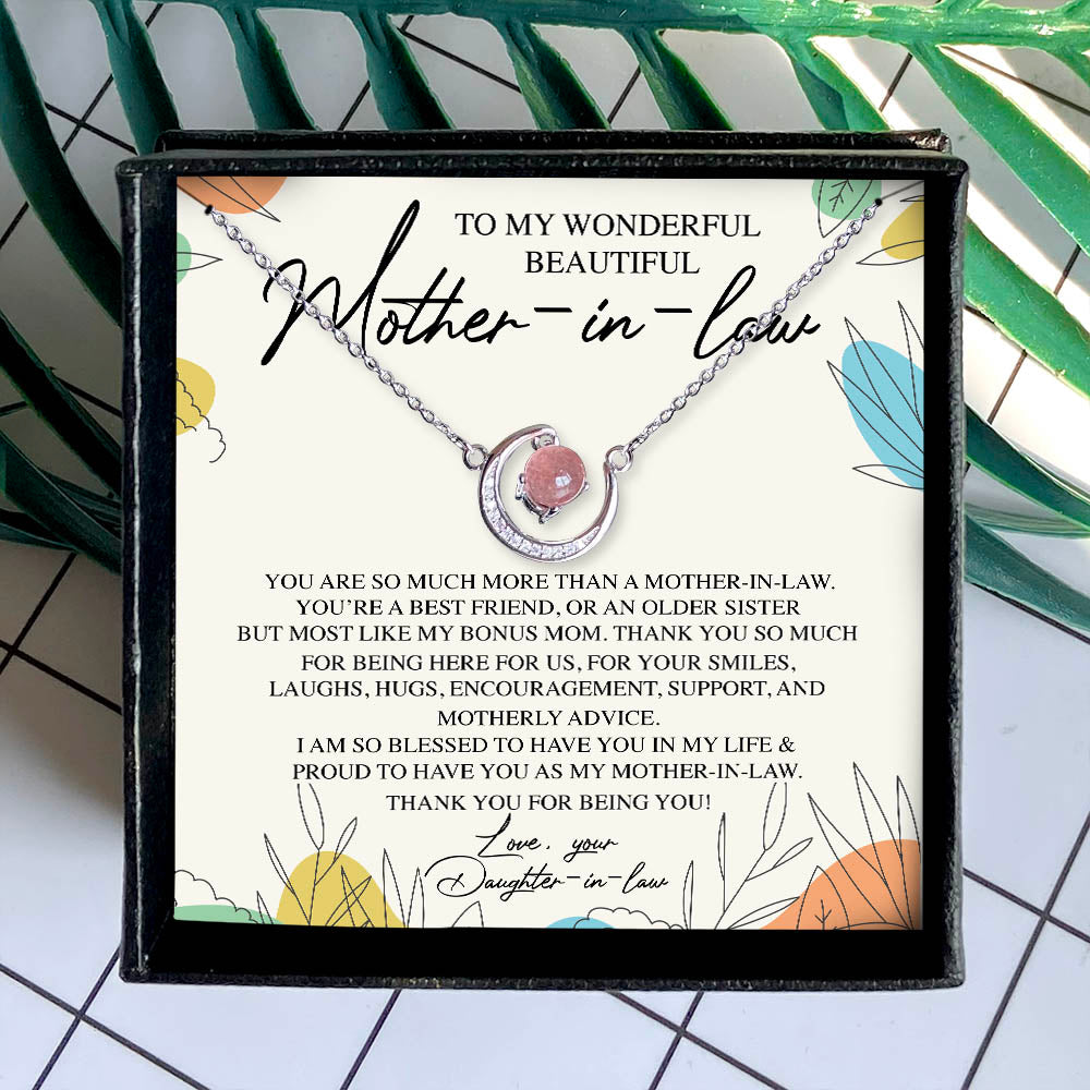 I AM SO BLESSED TO HAVE YOU IN MY LIFE - CRYSTAL CLAVICLE NECKLACE FOR MOTHER-IN-LAW
