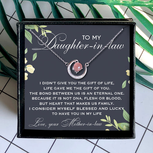 LIFE GAVE ME ME THE GIFT OF YOU - CRYSTAL CLAVICLE NECKLACE FOR DAUGHTER-IN-LAW