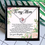 DAY BY DAY YOU JUST MEAN MORE TO ME - CRYSTAL CLAVICLE NECKLACE FOR MOM