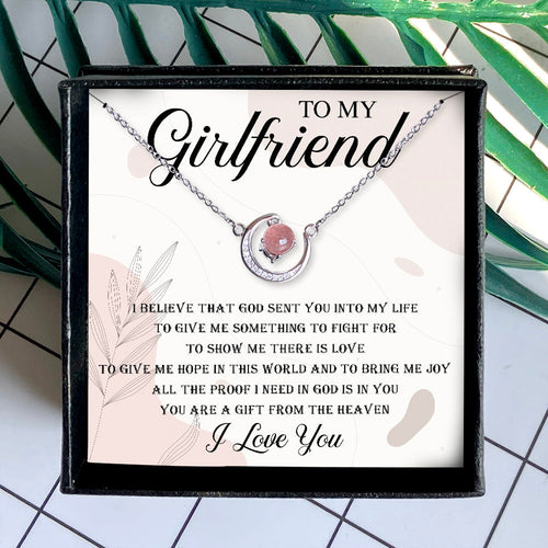 YOU ARE A GIFT FROM THE HEAVEN - CRYSTAL CLAVICLE NECKLACE FOR GIRLFRIEND