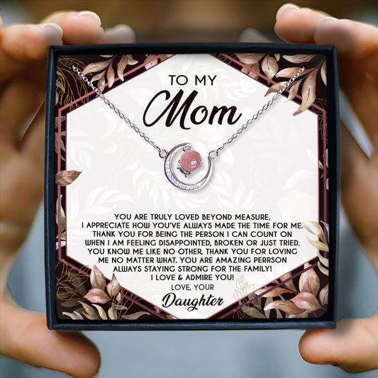 I LOVE & ADMIRE YOU - CRYSTAL CLAVICLE NECKLACE FOR MOM