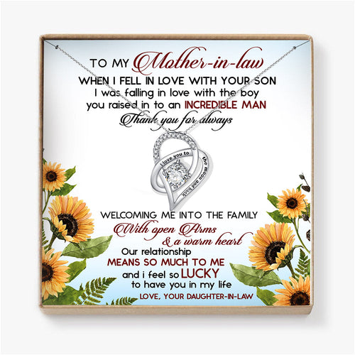 WELCOMING ME INTO THE FAMILY - NECKLACE FOR MOTHER-IN-LAW FROM MOTHER-IN-LAW