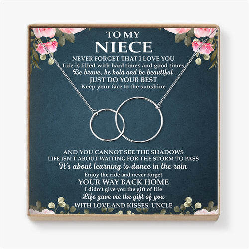 NEVER FORGET THAT I LOVE YOU - NECKLACE FOR NIECE FROM UNCLE