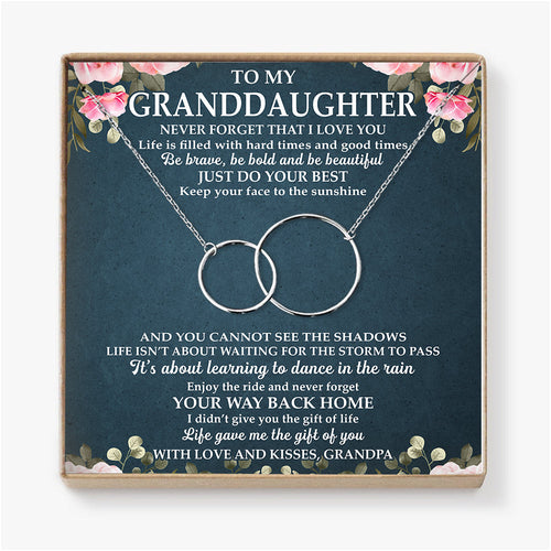 NEVER FORGET THAT I LOVE YOU - NECKLACE FOR GRANDDAUGHTER FROM GRANDPA