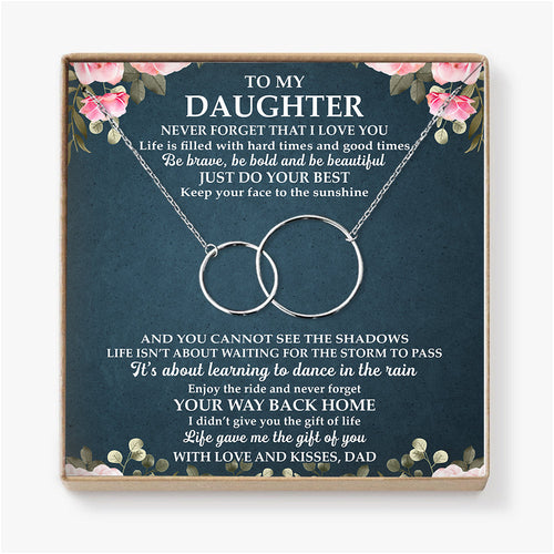 NEVER FORGET THAT I LOVE YOU - NECKLACE FOR DAUGHTER FROM DAD