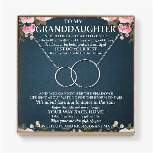 NEVER FORGET THAT I LOVE YOU - NECKLACE FOR GRANDDAUGHTER FROM GRANDMA