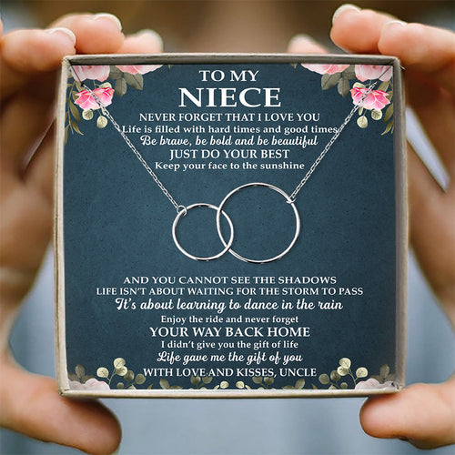 NEVER FORGET THAT I LOVE YOU - NECKLACE FOR NIECE FROM UNCLE