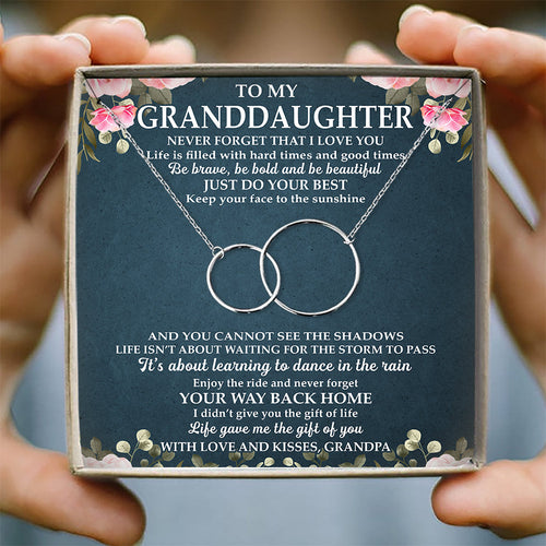 NEVER FORGET THAT I LOVE YOU - NECKLACE FOR GRANDDAUGHTER FROM GRANDPA