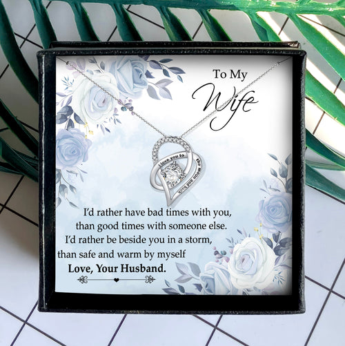 SAFE AND WARM BY MYSELF - NECKLACE FOR WIFE FROM HUSBAND