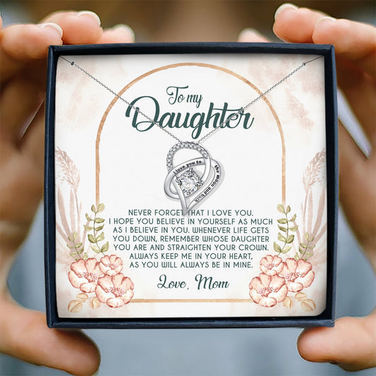 STRAIGHTEN YOUR CROWN - NECKLACE FOR DAUGHTER FROM MOM