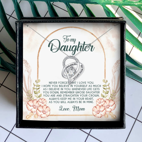 STRAIGHTEN YOUR CROWN - NECKLACE FOR DAUGHTER FROM MOM