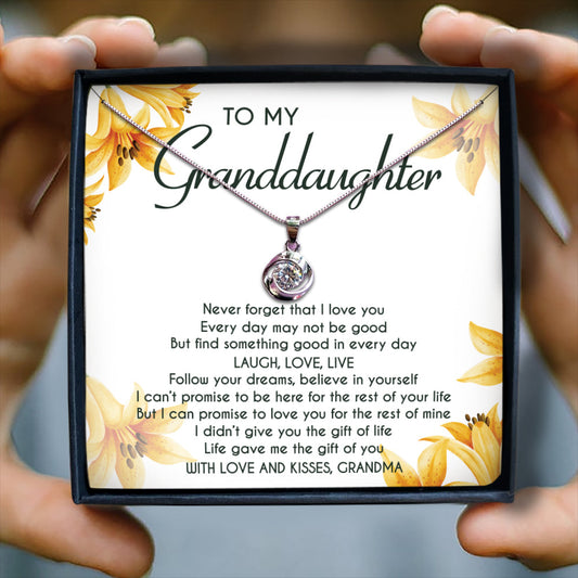 LIFE GAVE ME THE GIFT OF YOU - NECKLACE FOR GRANDDAUGHTER FROM GRANDMA