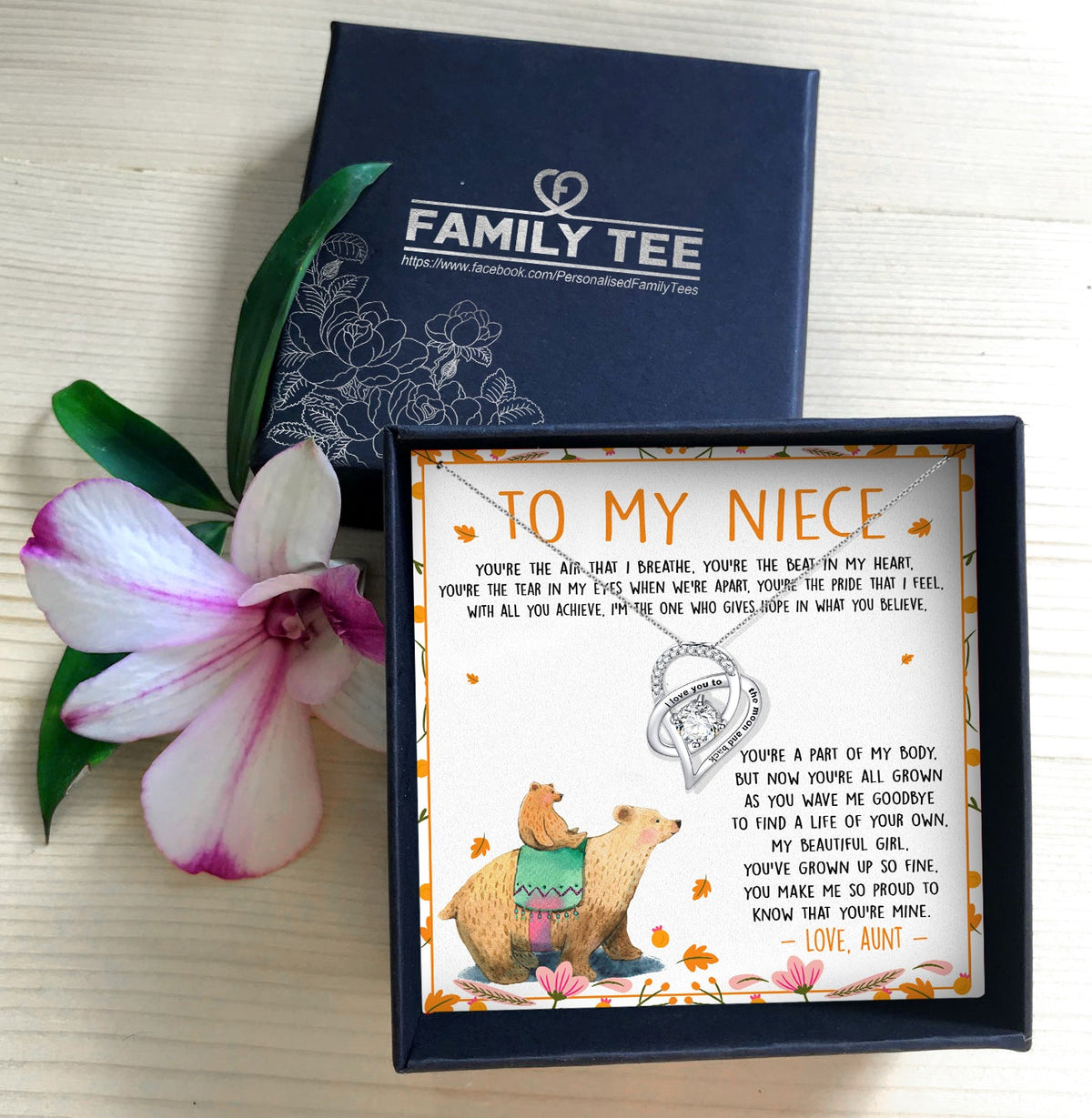 YOU MAKE ME SO PROUD TO KNOW THAT YOU'RE MINE - NECKLACE FOR NIECE  FROM AUNT