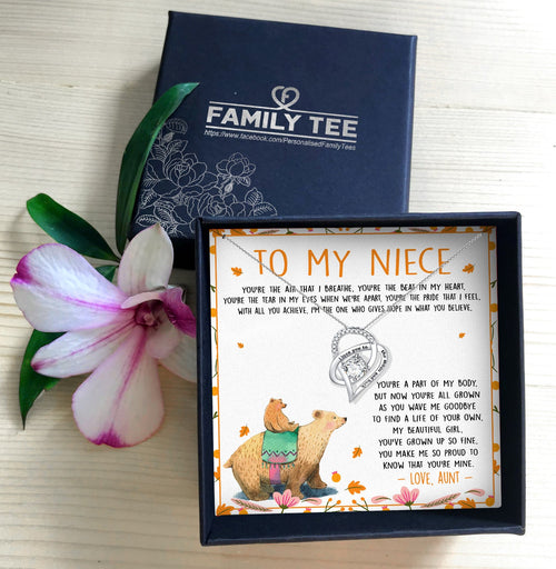 YOU MAKE ME SO PROUD TO KNOW THAT YOU'RE MINE - NECKLACE FOR NIECE  FROM AUNT
