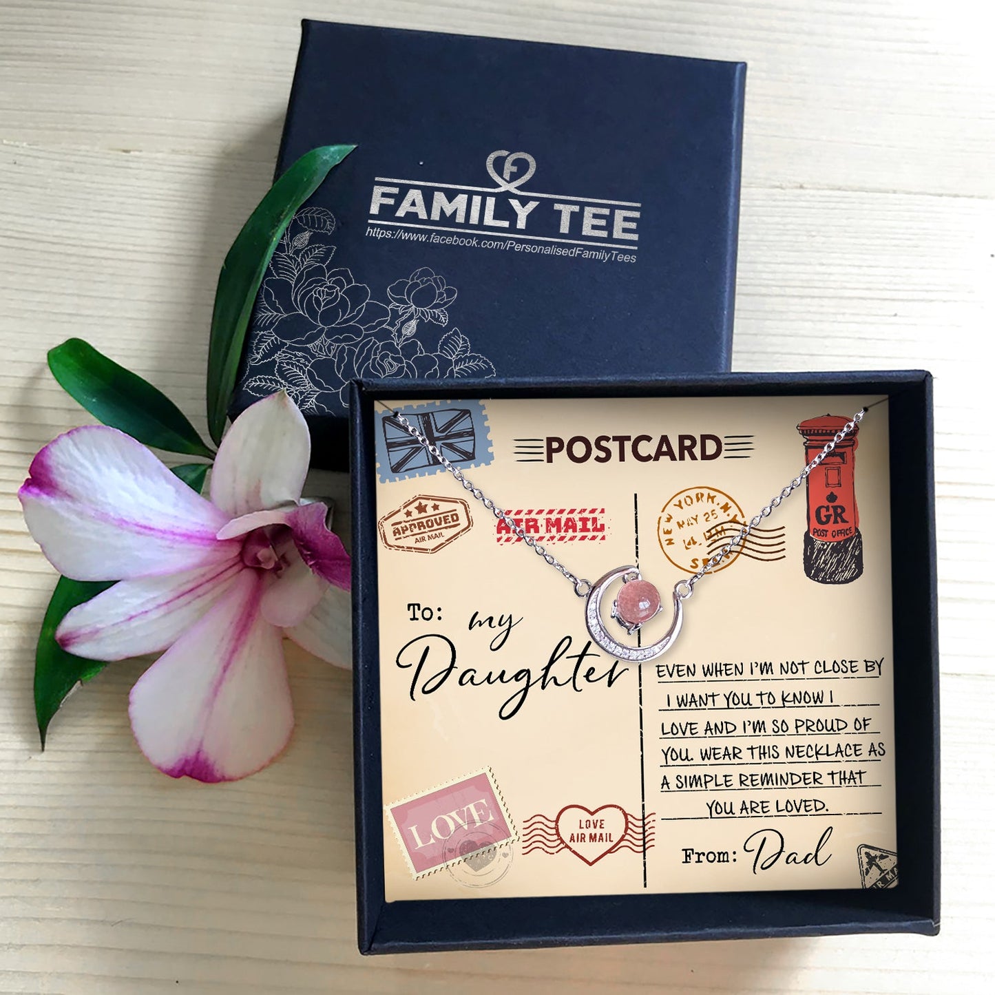 I'M SO PROUD OF YOU - CRYSTAL CLAVICLE NECKLACE FOR DAUGHTER