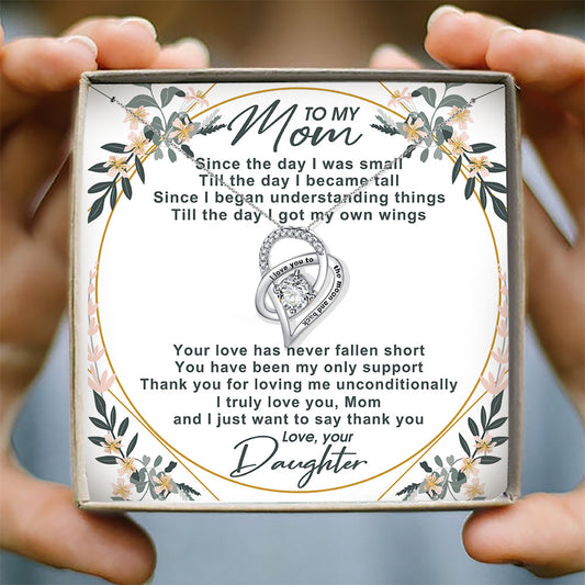 THANK YOU FOR LOVING ME UNCONDITIONALLY - NECKLACE FOR MOM FROM DAUGHTER