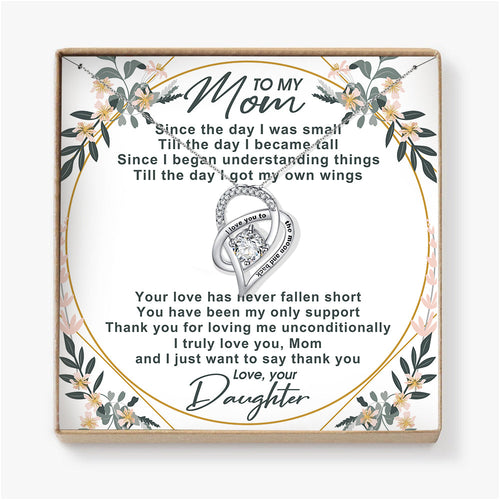 THANK YOU FOR LOVING ME UNCONDITIONALLY - NECKLACE FOR MOM FROM DAUGHTER