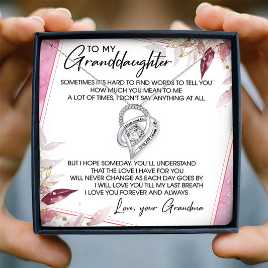 I LOVE YOU FOREVER AND ALWAYS - NECKLACE FOR GRANDDAUGHTER FROM GRANDMA