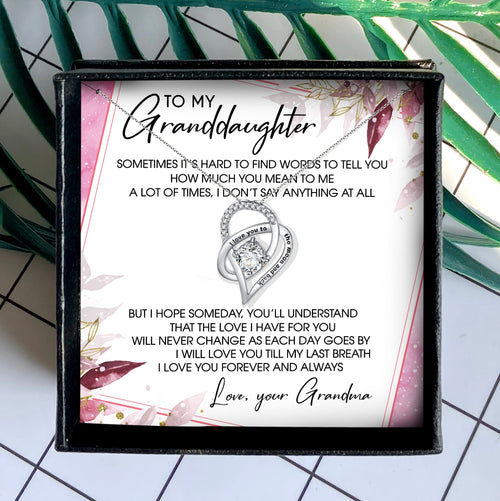 I LOVE YOU FOREVER AND ALWAYS - NECKLACE FOR GRANDDAUGHTER FROM GRANDMA