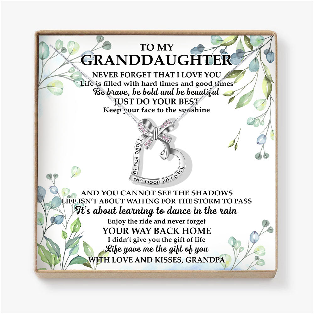 NEVER FORGET THAT I LOVE YOU - NECKLACE FOR GRANDDAUGHTER FROM GRANDPA