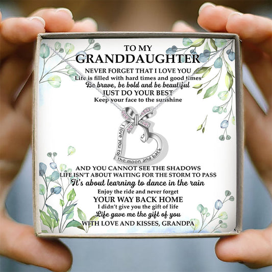 NEVER FORGET THAT I LOVE YOU - NECKLACE FOR GRANDDAUGHTER FROM GRANDPA