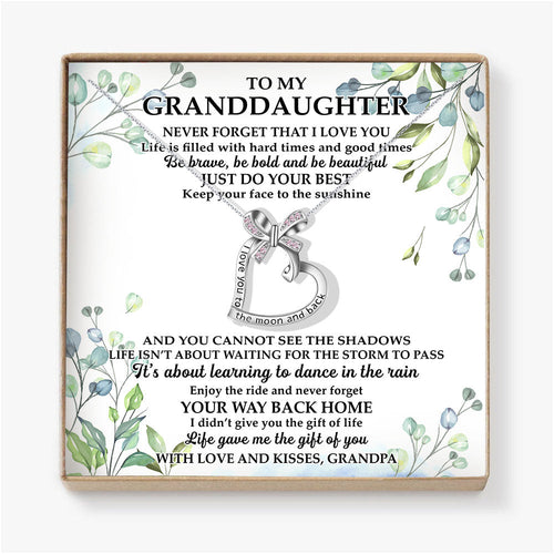 NEVER FORGET THAT I LOVE YOU - NECKLACE FOR GRANDDAUGHTER FROM GRANDPA