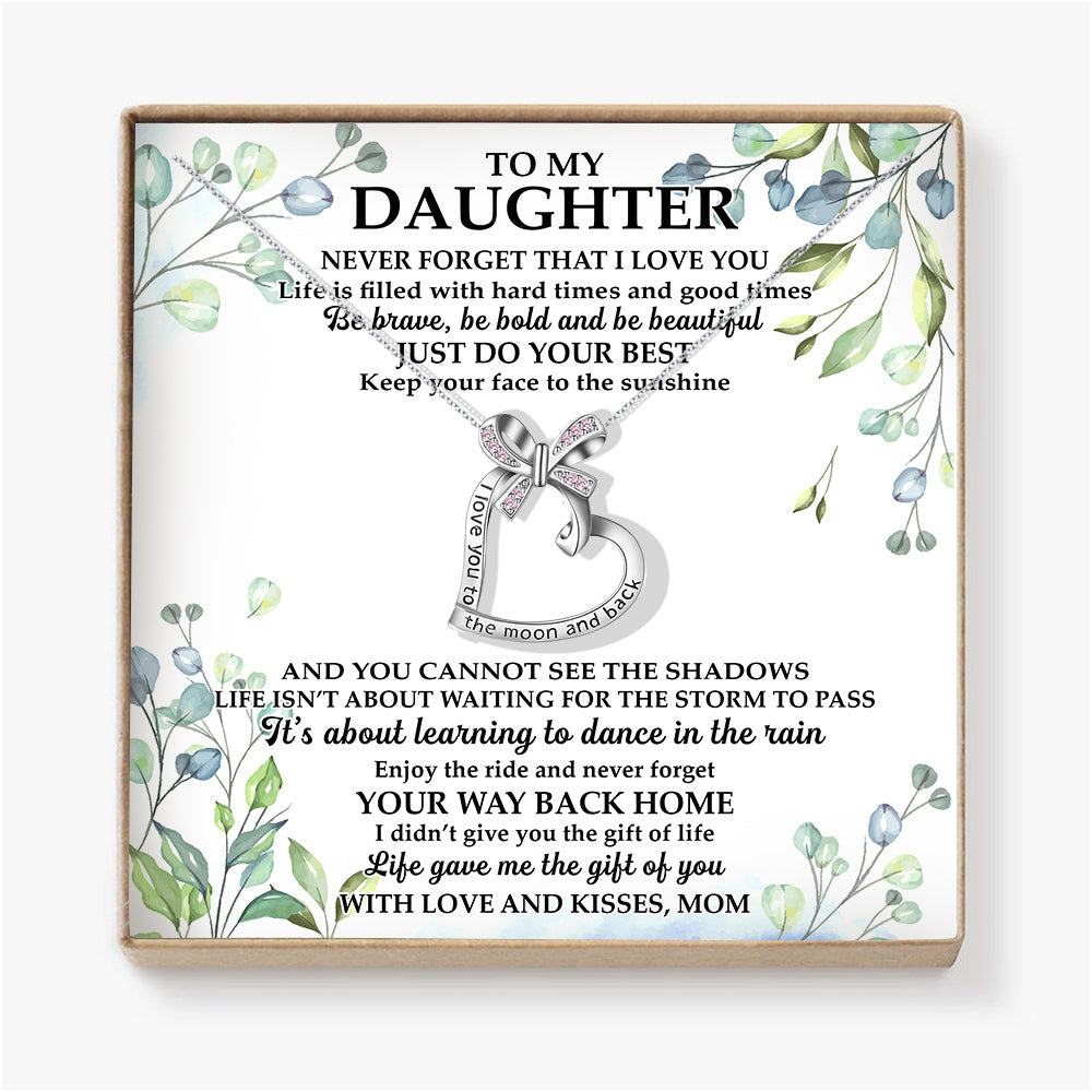 NEVER FORGET THAT I LOVE YOU - NECKLACE FOR DAUGHTER FROM MOM