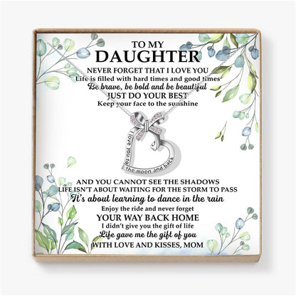 NEVER FORGET THAT I LOVE YOU - NECKLACE FOR DAUGHTER FROM MOM