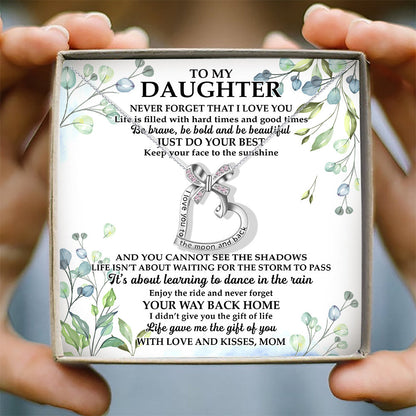 NEVER FORGET THAT I LOVE YOU - NECKLACE FOR DAUGHTER FROM MOM
