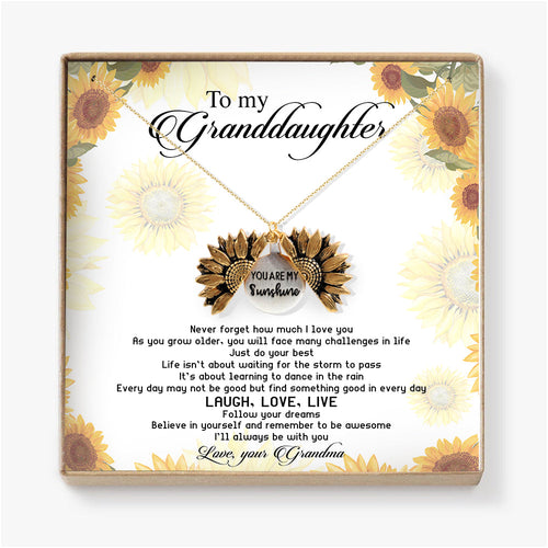 NEVER FORGET HOW MUCH I LOVE YOU - NECKLACE FOR GRANDDAUGHTER