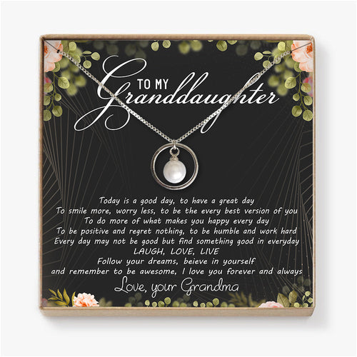LAUGH LOVE LIFE - NECKLACE FOR GRANDDAUGHTER FROM GRANDMA