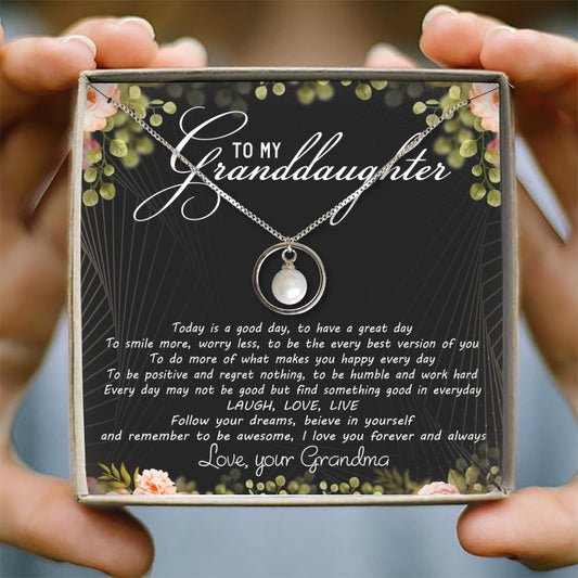 LAUGH LOVE LIFE - NECKLACE FOR GRANDDAUGHTER FROM GRANDMA
