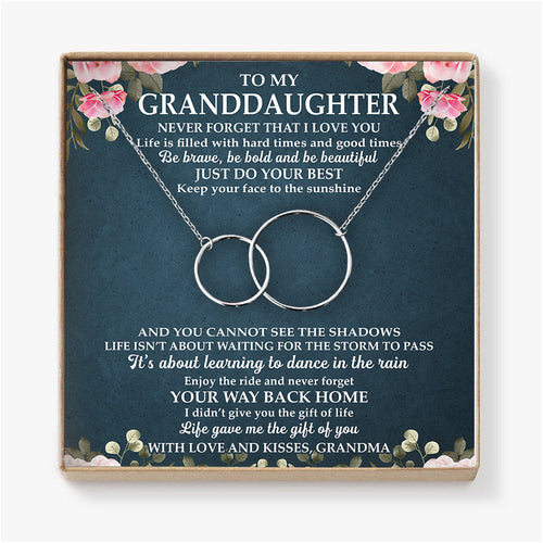 IT'S ABOUT LEARNING TO DANCE IN THE RAIN  - NECKLACE FOR GRANDDAUGHTER FROM GRANDMA