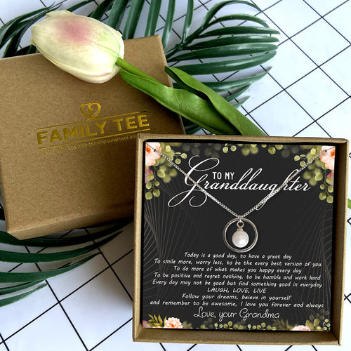 LAUGH LOVE LIFE - NECKLACE FOR GRANDDAUGHTER FROM GRANDMA