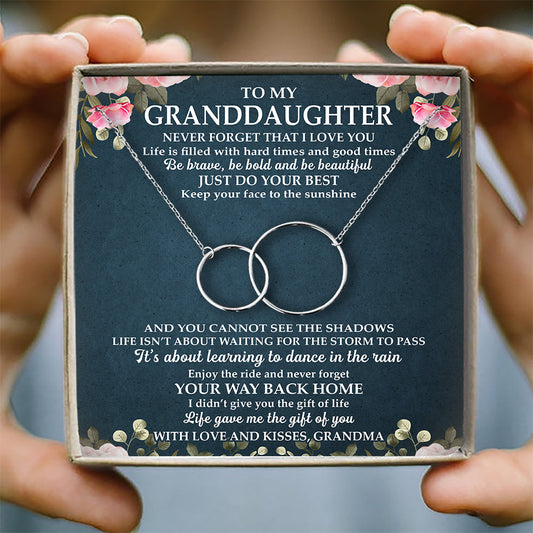 IT'S ABOUT LEARNING TO DANCE IN THE RAIN  - NECKLACE FOR GRANDDAUGHTER FROM GRANDMA