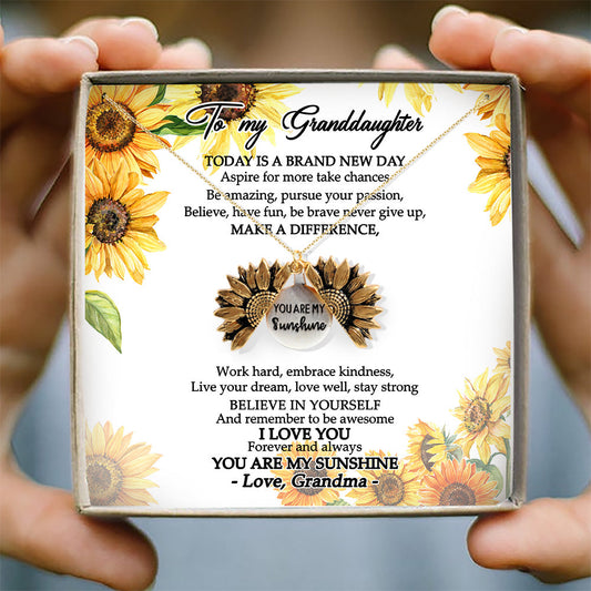 YOU ARE MY SUNSHINE - NECKLACE FOR GRANDDAUGHTER