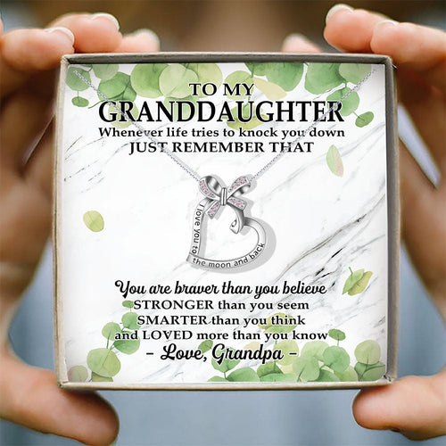 YOU ARE BRAVER THAN YOU BELIEVE - NECKLACE FOR GRANDDAUGHTER FROM GRANDPA