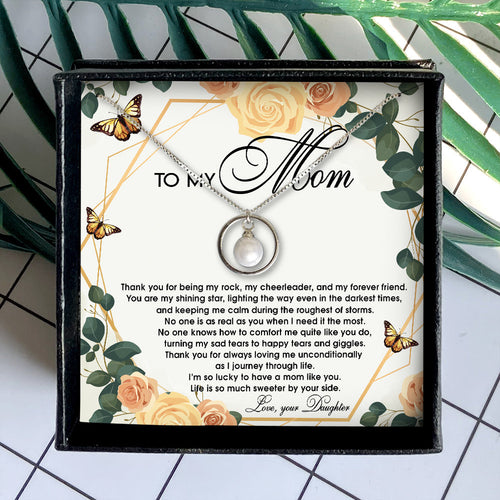LIFE IS SO MUCH SWEETER BY YOUR SIDE - NECKLACE FOR MOM FROM DAUGHTER