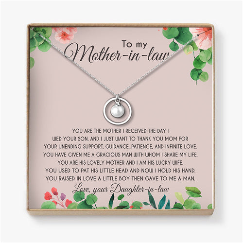 I JUST WANT TO THANK YOU MOM - NECKLACE FOR MOTHER-IN-LAW FROM DAUGHTER-IN-LAW