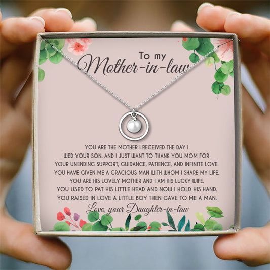 I JUST WANT TO THANK YOU MOM - NECKLACE FOR MOTHER-IN-LAW FROM DAUGHTER-IN-LAW
